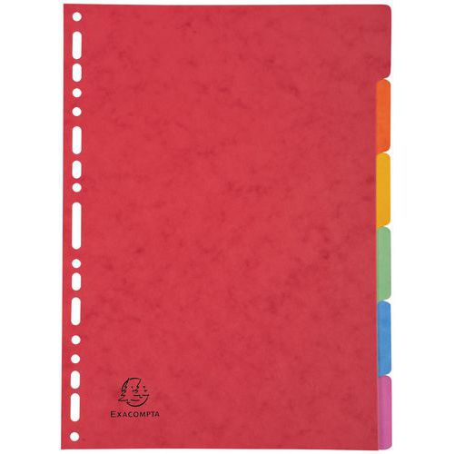 Intercalari in cartoncino lucido 400 g 6 posizioni - A4,