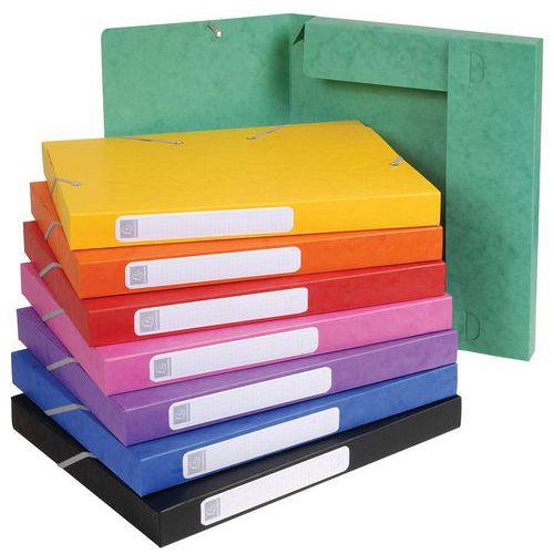 Scat. portadoc. Cartobox Retro 25 mm cart lucido A4 col. assort,