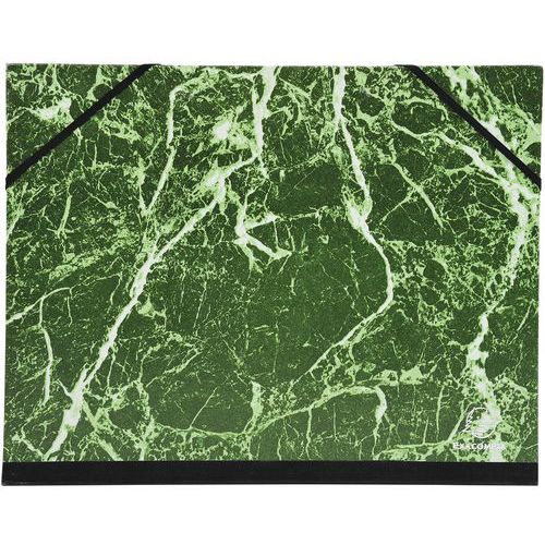 Cartella da disegno in cartoncino marmorizzato verniciato + elast. 28 x 38 cm per B4,
