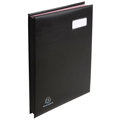 Libro firma copert. espan., sistema fixapage 24 scomp Nero,