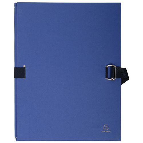Cartelletta con retro estendibile con lembo in carta 24 x 32 cm blu scuro,