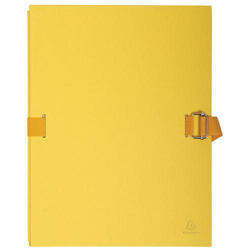 Cartelletta con retro estendibile con lembo in carta - 24 x 32 cm giallo,
