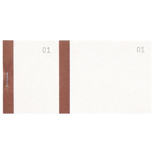 Blocchetto fornitori col. bistro 100 fogl. doppio num. 6,6 x 13,5 cm,
