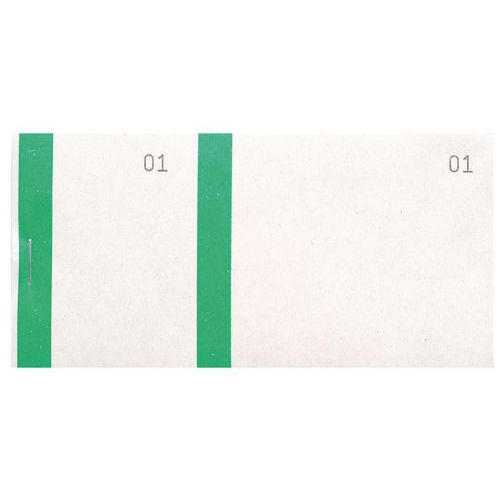 Blocchetto venditore col. ver 100 fogl. dopp. num. 6,6 x 13,5 cm,
