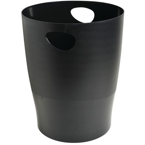 Cestino ECOBIN 15 litri con manici nero,