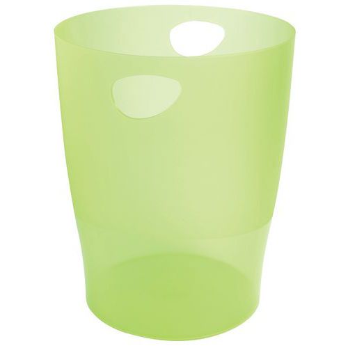 Cestino 15 litri ECOBIN verde mela trasparente,