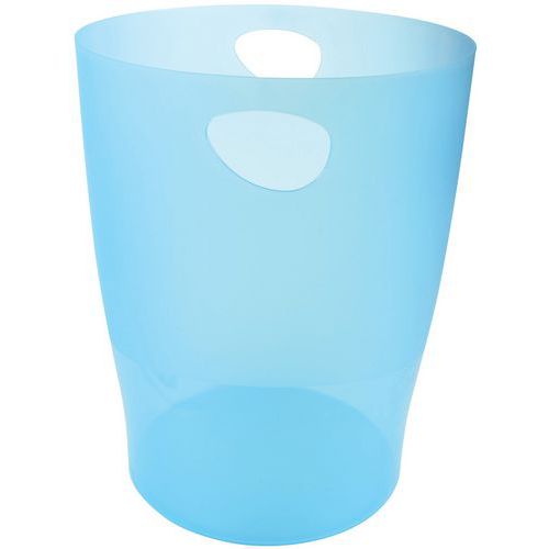 Cestino 15 litri ECOBIN turchese trasparente,