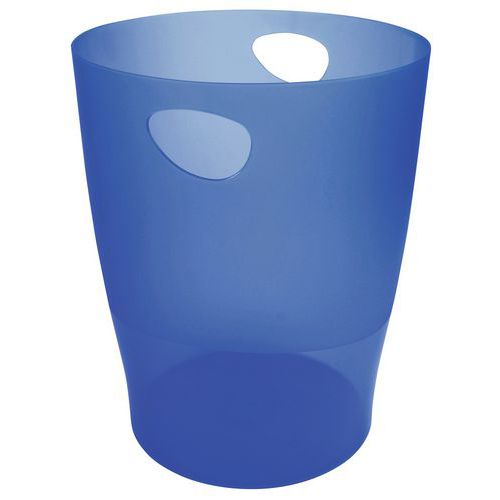 Cestino 15 litri ECOBIN blu oceano trasparente,