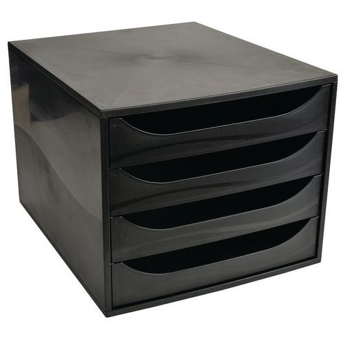 Portadocumenti ECOBOX 4 cassetti ECOBlack nero,