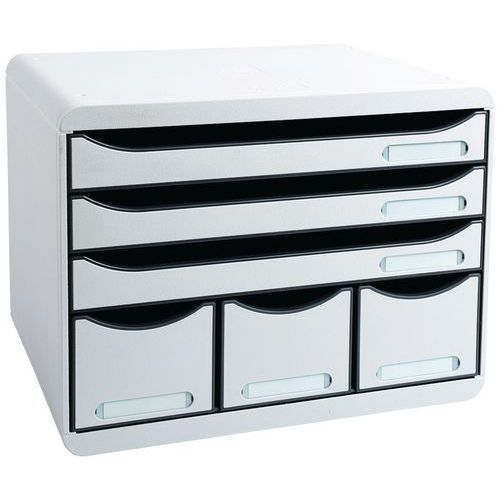 STORE-BOX MAXI 6 cassetti grigio lucido,
