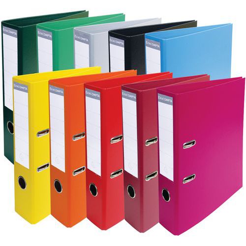 Raccoglitore a leva in PVC A4 con retro da 70 mm Colori accesi assortiti,