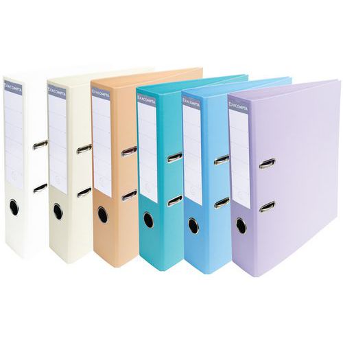 Raccoglitore a leva in PVC A4 con retro da 70 mm Colori pastello assortiti,