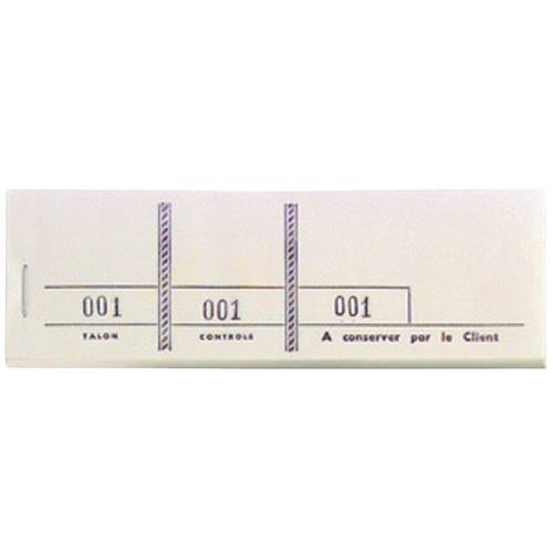 Blocchetto passe-partout 100 fogl. num. sudd. in 3 sezioni 4,8 x 15 cm bianco,