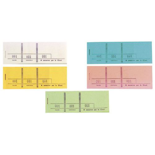 Blocchetto passe-partout 100 fogl. num. sudd. 3 sezioni 4,8 x 15 cm,