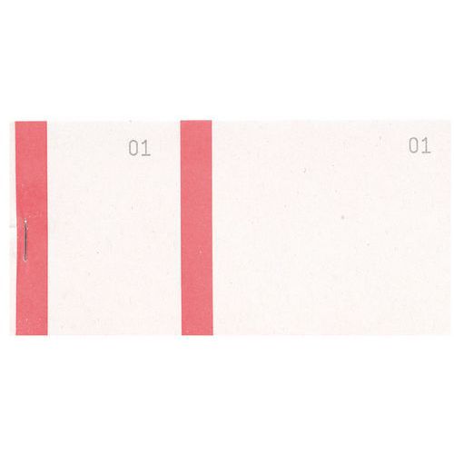 Blocchetto venditore col. assort. 100 fogl. dopp. num. 6,6 x 13,5 cm,