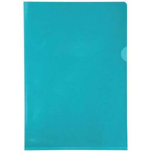 Confezione in cartoncino da 100 bus angolari a L in PVC liscio HR 13/100 A4 Verde,