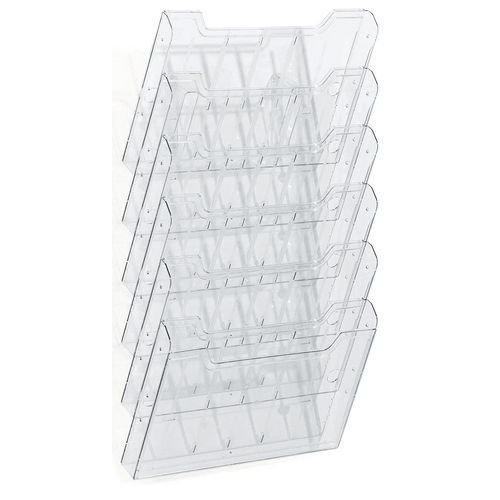 Classificatore da parete A4 orizzontale 6 scomparti - Crystal,