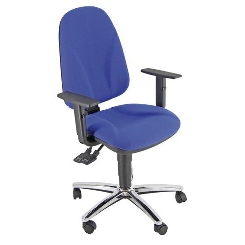 Sedia TEAM IGNIFUGO blu reggia croma bracc.opz,