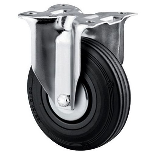 Rotella fissa con piastrina 100 kg - Diametro 125 mm,