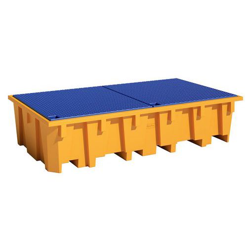 Vasca di raccolta - 1330 L - Manutan / Griglia in plastica,