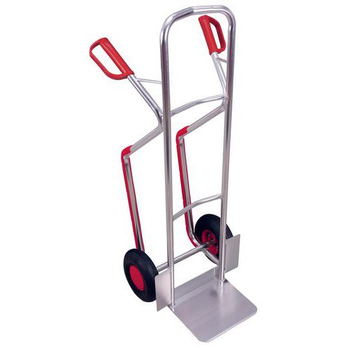 Carrello in alluminio leggero - Ruote pneumatiche - Portata 200 kg,