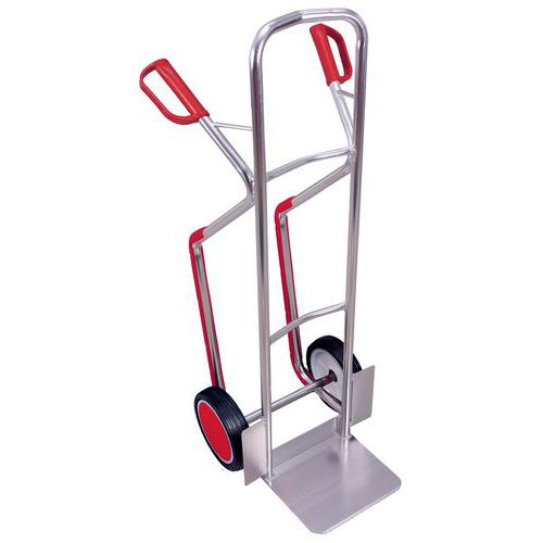 Carrello in alluminio leggero - Ruote in gomma - Portata 200 kg,