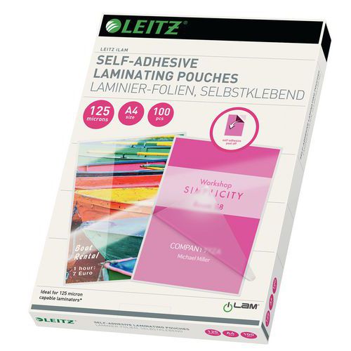 Cartelline di plastificazione a caldo adesive A4, 125 µm,