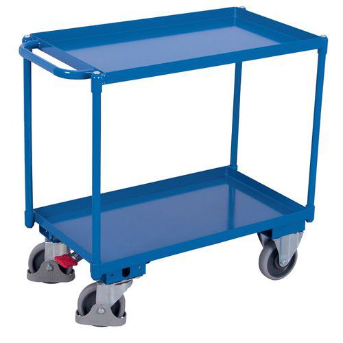 Carrello a 2 ripiani in metallo - 1135x700x950 mm - Portata 400 kg,