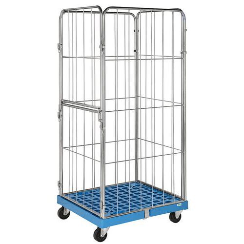 Roll-container 4 sponde - Apertura parziale a ribalta - 400 kg,