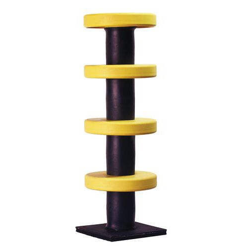 Paletto di protezione Pargom 250 mm x 800 mm nero/giallo,