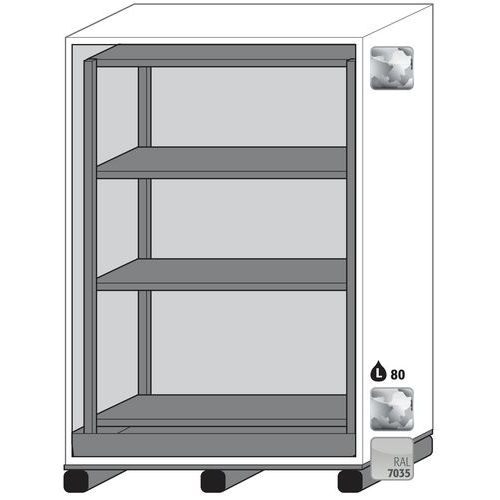 Armadio di sicurezza XL-CLASSIC-90 XL90.222.155.WDAS Grigio chiaro,