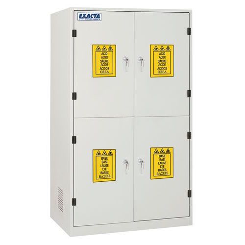 Armadio di sicurezza multirischio 4 scomp anta a battente,