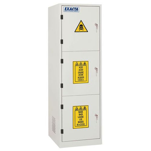 Armadio di sicurezza multirischio 3 scomp anta a battente,