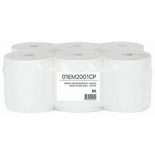 Asciugamani in rotolo 2 veli incollati - Bianco - Mp Hygiène,