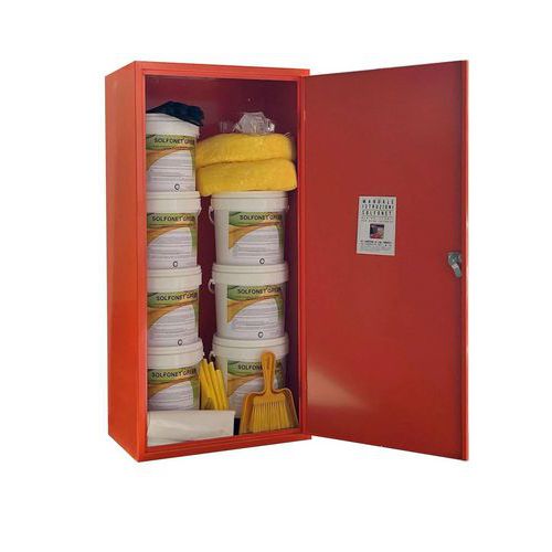 Solfonet Kit armadietto metall ico da 70 lt di assorbimento,