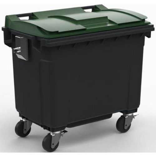 Cassonetto 660L Coperch Verde Perno Metallo R inforzo Metall,