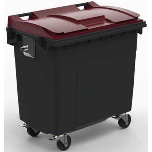 Cassonetto 770L Coperch Rosso Perno Metallo R inforzo Metall,