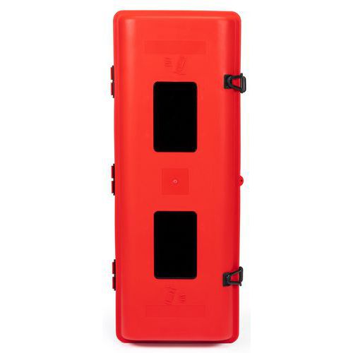 Cassetta per estintore nera con porta rossa - 9 kg - Jonesco,
