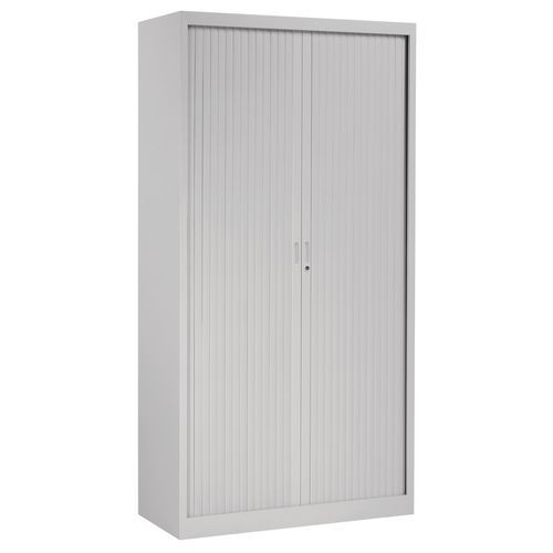 Armadio monoblocco ante a serrande A198xL100 grigio con 4 ripiani,