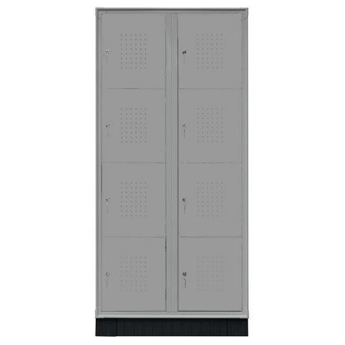 Armadio casellario 8 vani 2 colonne 80X50X175h GRIGIO,