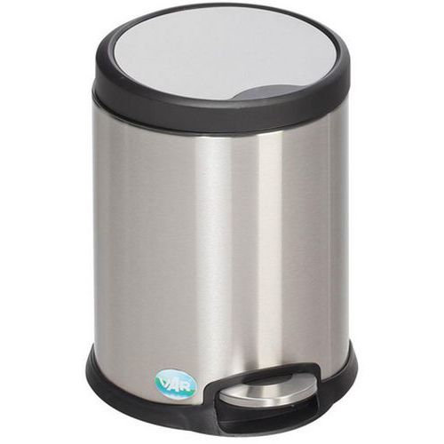 Pattumiera per rifiuti sanitari in inox - 5L - VAR,