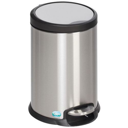 Pattumiera per rifiuti sanitari in inox - 12L - VAR,
