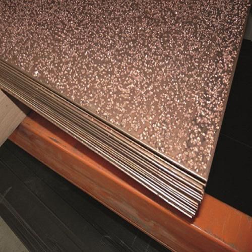 Lamiera piena acciaio DKP/rame antiscivolo 500x2000mm,