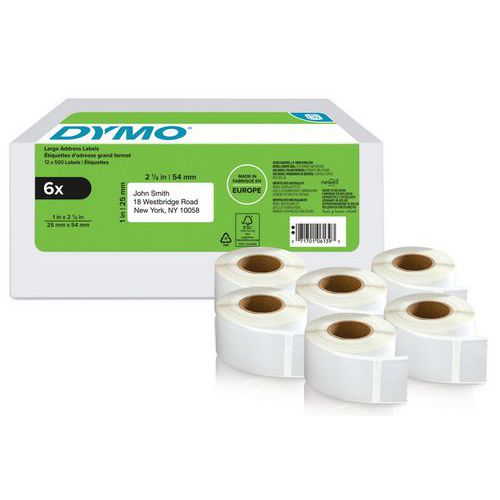 Etichetta ritorno autoadesiva 6 rotoli LabelWriter - Dymo®,