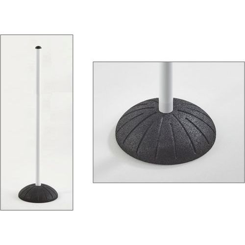 Paletto bianco con base in gomma - Mottez,