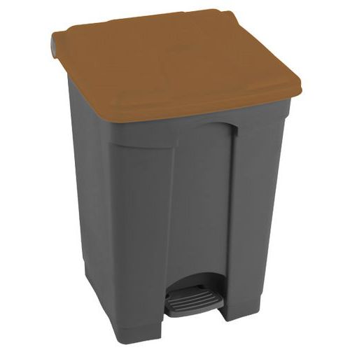 Pattumiera agroalimentare plastica-Grigio/marr-45L-Probbax,