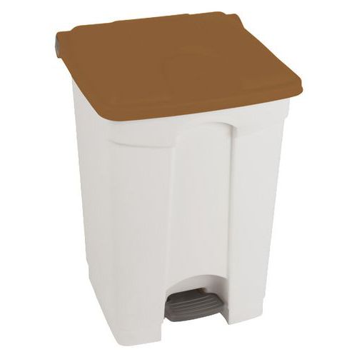 Pattumiera agroalimentare in plastica-Bianco/marr-45L,