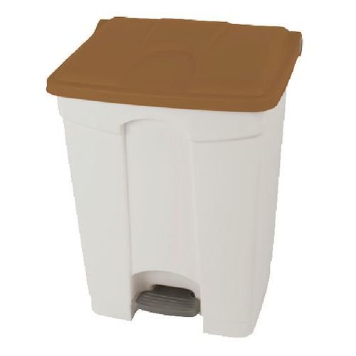 Pattumiera agroalimentare in plastica-Bianco/marr-70L,