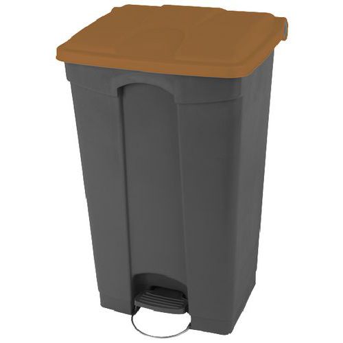 Pattumiera agroalimentare plastica-Grigio/marr-90L-Probbax,