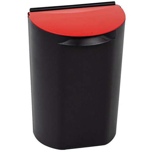 Pattumiera Tribu con coperchio rosso - 9L - Manade,